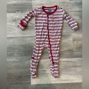 Kickee Pants Onesie Pajamas Striped size 3-6 months Bamboo